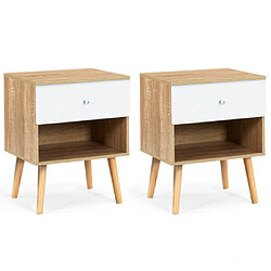 Idmarket 2 tables de chevet scandinave