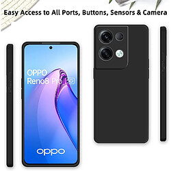 Coque Silicone Couleur Noire + Verre Trempe Pour Oppo Reno 8 Pro 5G Little Boutik®