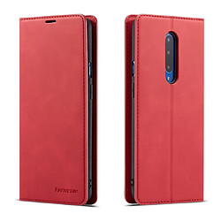 Wewoo Housse Coque Pour OnePlus 7 Pro Forwenw Dream Series Oil Edge Fort Magnetism Étui en cuir à rabat horizontal avec support et fentes cartes et portefeuille et cadre photo rouge