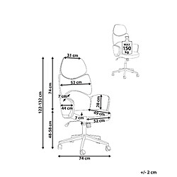 Avis Beliani Chaise de bureau Gris clair SPLENDID