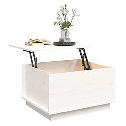 Acheter vidaXL Table basse Blanc 60x50x35 cm Bois massif de pin