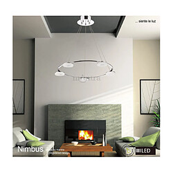 Avis Luminaire Center Suspension LED Nimbus Chrome poli, blanc givré