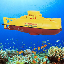 Acheter Universal 2019 Nouveau Mini RC Submarine 3.7V Grand modèle RC Submarine Jouet extérieur prêt à fonctionner Modèle de bateau d'accélération Haute puissance | RC Submarine (jaune)