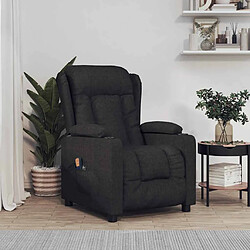 vidaXL Fauteuil électrique de massage Noir Tissu 