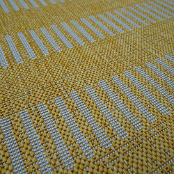 Acheter Thedecofactory TERRAIN LIGNES - Tapis intérieur-extérieur aspect jute motif lignes jaune 195x275