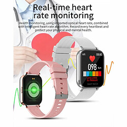 Hommes Femmes Montre Intelligente Montre-Bracelet De Sport Multifonctionnelle Compatible Pour Ios Android Ceinture Black_Steel