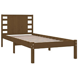 Avis vidaXL Cadre de lit sans matelas marron miel 100x200cm bois pin massif