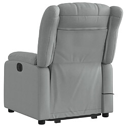 Acheter vidaXL Fauteuil de massage inclinable Gris clair Tissu