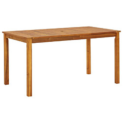 Maison Chic Table de jardin | Table d'extérieur 140x80x74 cm Bois d'acacia massif -GKD40869