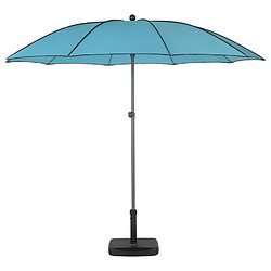 Hesperide Parasol droit rond Bogota - Inclinable - Diam. 250 cm - Bleu émeraude