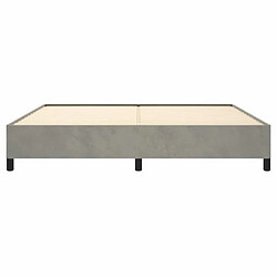 Maison Chic Lit adulte - Lit simple Cadre de lit,Structure du lit Contemporain Gris clair 200x200 cm Velours -MN47470 pas cher