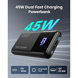 SANAG Power Bank, 45 W, Écran Led À Charge Rapide, 15000 Mah, Chargeur Portable Pd3.0 Qc4.0, Sorties 3 A, Lampe De Poche, Batterie De Téléphone Portable Compatible Avec Iphone 15 14 13 Samsung Xiaomi