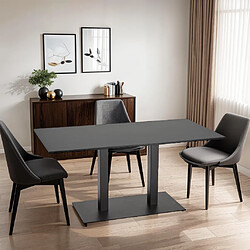 Alterego Table / bureau design 'AUSTIN' noir - 160x80 cm