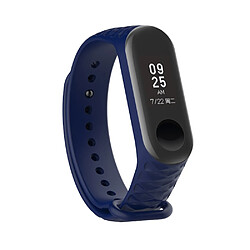 Bracelet en TPU couverture complète souple réglable diamant 3D bleu pour votre Xiaomi Mi Band 3