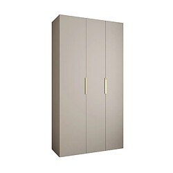 Abiks Meble Armoire à portes battantes Como 4 245,5/130/40 3 portes (cachemire/doré)