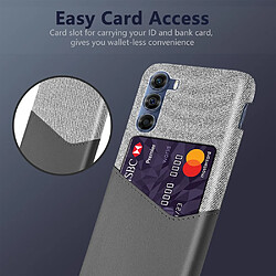 Coque en TPU antichoc avec porte-carte gris pour votre Motorola Edge S30