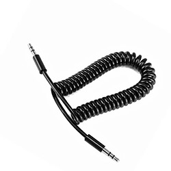 3.5mm 3 pôles mâle vers mâle m / m jack audio stéréo aux printemps câble 1m