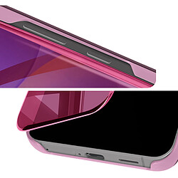 Acheter Avizar Étui pour Samsung Galaxy S24 Clapet Effet Miroir Support Stand Violet Foncé