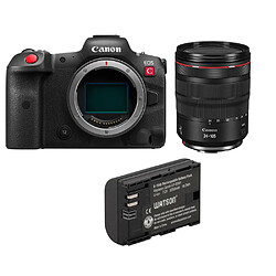 Boîtier Canon EOS R5C + RF 24-105 mm f4L IS USM + batterie LP-E6NH