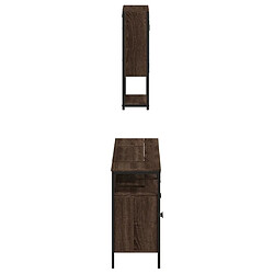 Maison Chic Armoire de Bain | Ensemble de 3 meubles salle de bain Chêne marron -GKD25636 pas cher