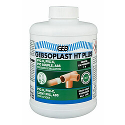 colle pour pvc - gebsoplast ht plus - pot de 250ml - avec pinceau - geb 504855