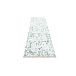 Avis Vidal Tapis de couloir en laine 300x79 bleu Darya