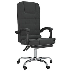 vidaXL Fauteuil de massage inclinable de bureau Noir Velours