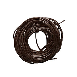 Acheter 10m Fil De Nylon Ciré Chaîne De Cordon Tissu En Forme De Bijoux 1.5mm Café Noir