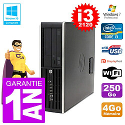 PC HP 6200 SFF Intel i3-2120 RAM 4Go Disque 250Go Graveur DVD Wifi W7 - Occasion