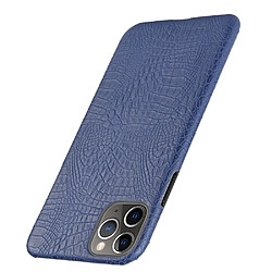 Wewoo Coque Rigide Pour iPhone 11 Pro Crocodile antichoc Texture PC + Etui PU Bleu