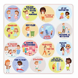 Avis Paris Prix Jeu 30 Cartes Enfant Manières 18cm Multicolore