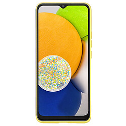 Coque en silicone anti-rayures avec sangle jaune pour votre Samsung Galaxy A03 (164.2 x 75.9 x 9.1mm)