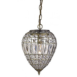 Searchlight Suspension 23 cm Pendant, en laiton antique et verre