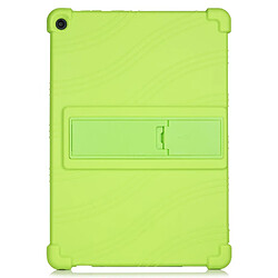 Coque en silicone avec béquille coulissante vert pour votre Lenovo M10 FHD REL X605FC