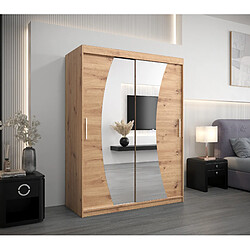 Abiks Meble Armoire Wave à portes coulissantes 200/150/62 2 portes (artisan/artisan)