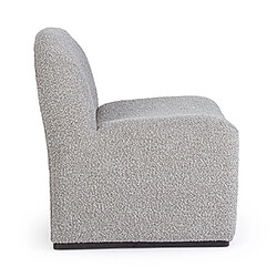 Avis Mes Fauteuil 71x69x72,5 cm en tissu bouclette gris clair - CURL