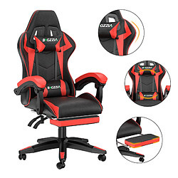 Avis RATTANTREE Chaise de Gaming avec Repose-Pied, Chaise Gaming Racing, Dossier Inclinable à 155, Avec support lombaire, Fauteuil gamer Ergonomique, Siege Gaming avec Appui-tête, Noir Rouge