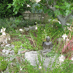 Avis Jardinex Statuette bouddha ... 30 cm - Gris anthracite