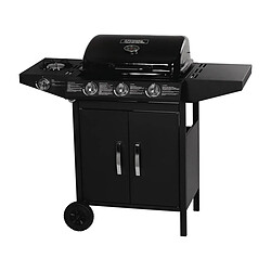 Habitat Et Jardin Barbecue gaz Festa 4 - 4 brûleurs dont 1 latéral - 10.5kW - Noir 