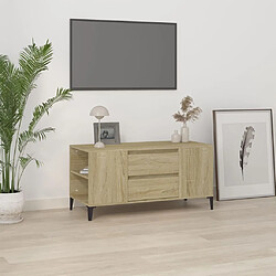 Maison Chic Meuble TV scandinave - Banc TV pour salon Chêne sonoma 102x44,5x50 cm Bois d'ingénierie -MN96675