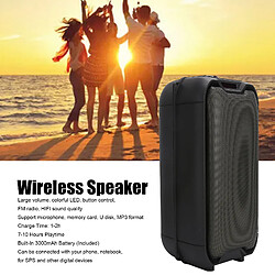 Avis ComfortXL Enceinte sans fil double haut-parleur 4 pouces avec microphone - support pour clé usb et carte mémoire - haut-parleur subwoofer pour la maison et le camping en plein air