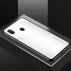 Wewoo Coque Pour Galaxy A20 / A30 étui de protection en verre dégradé de texture blanc