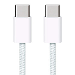 Câble USB-C vers USB-C Charge 60W Synchronisation Tissé 1m Original Apple Blanc