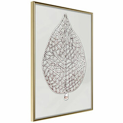 Paris Prix Affiche Murale Encadrée Leaf-Shaped Pendant 40 x 60 cm Or