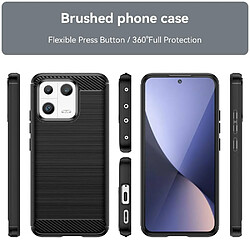 Htdmobiles Coque pour Xiaomi 13 5G - housse etui silicone gel carbone + film ecran - NOIR