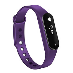 Wewoo Bracelet connecté Violet 0,69 pouces OLED Bluetooth Smart Display, moniteur de fréquence cardiaque de / Podomètre / Appels Rappel / de sommeil / sédentaire / Alarme / Anti-perte, Compatible avec Android et iOS Téléphones