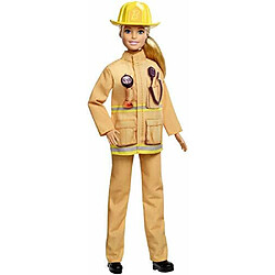 PoupAe Barbie Pompier, blonde, vAtue dun uniforme et dun chapeau de pompier