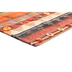 Vidal Tapis de laine 218x140 rouge Jajim pas cher