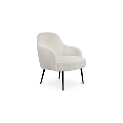 Avis ICONIK INTERIOR Fauteuil Rembourré - Bouclé Blanc - Hyra Blanc