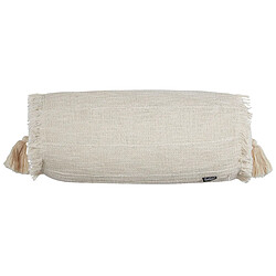 Beliani Coussin NAHLEH Coton 20 x 50 cm Unicolore Beige